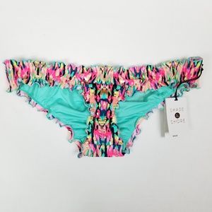 Shade & Shore Ruffle Cheeky Swim Bikini Bottom XS